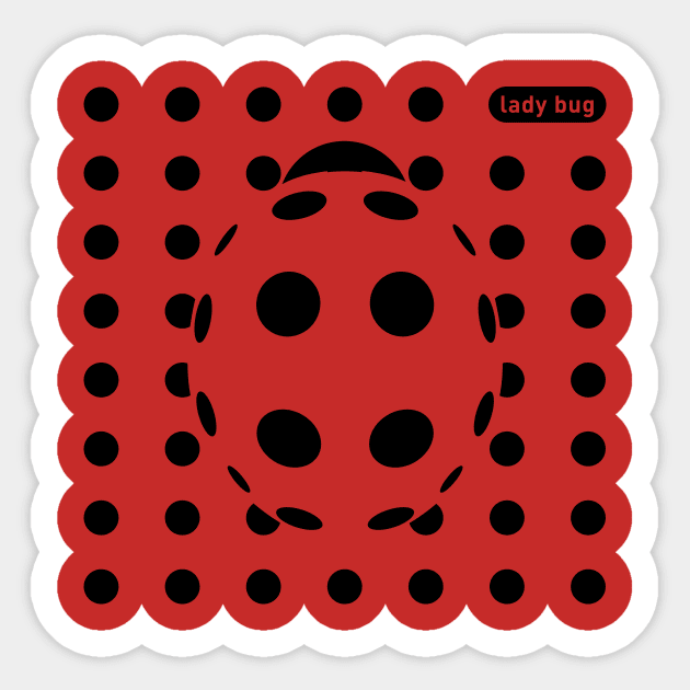 Lady bug Sticker by t-shirts-cafe